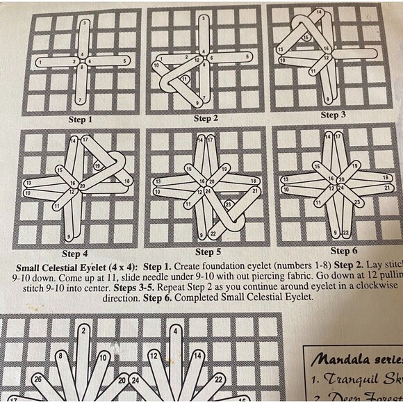 Sunset Desert Cross Stitch Leaflet 17 Mandala Series 1 Amaryllis Artworks - Picture 9 of 10